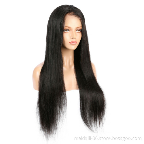 2020 Wholesale Lace Front Wig Baby Hair with Light Brown Brazilian Human Hair for Women Swiss Lace Remy Wigs